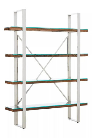 Natural Wood Four Tier Shelf
