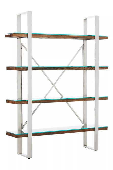 Natural Wood Four Tier Shelf
