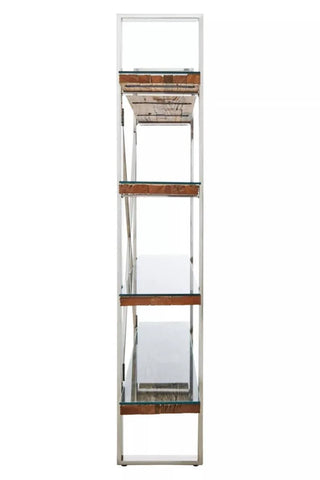 Natural Wood Four Tier Shelf