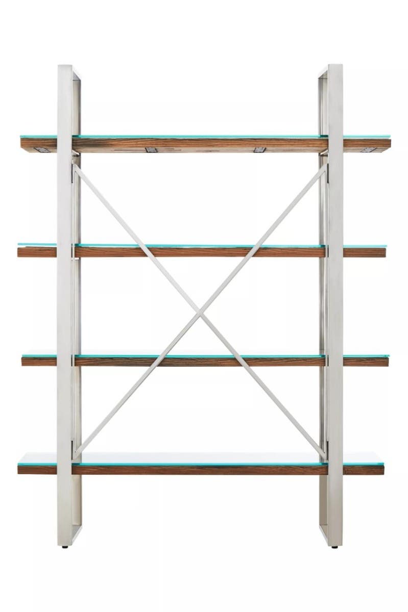 Natural Wood Four Tier Shelf