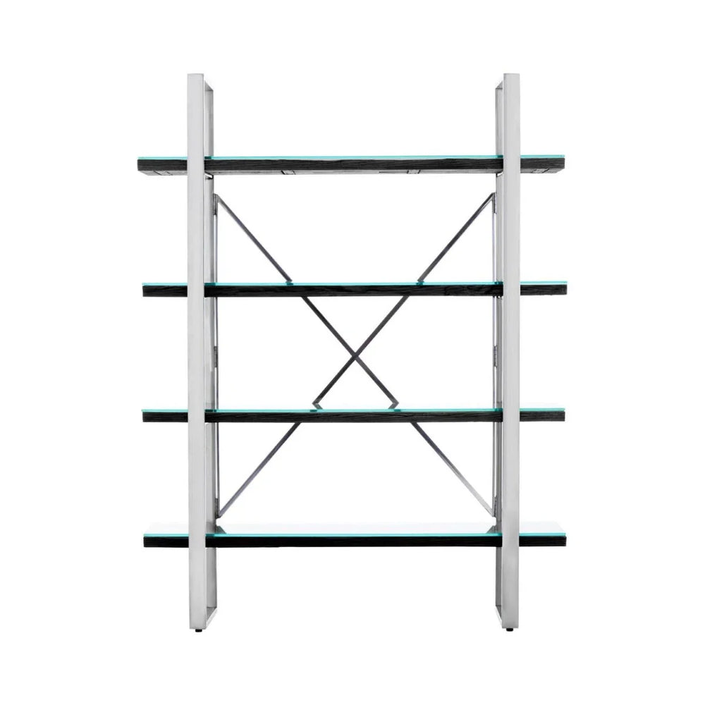 Modern Black Tiered Shelf