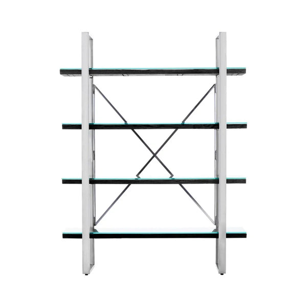 Modern Black Tiered Shelf