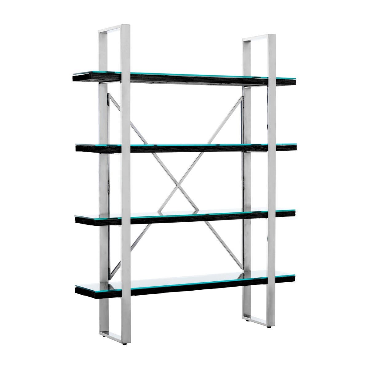 Modern Black Tiered Shelf