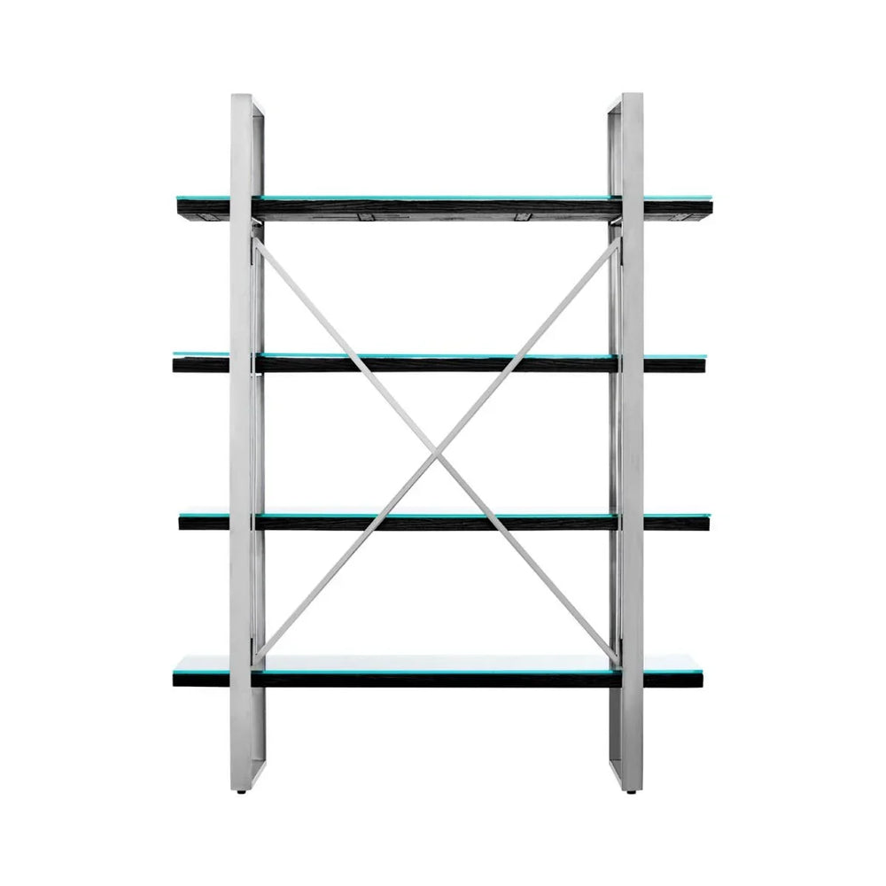 Modern Black Tiered Shelf