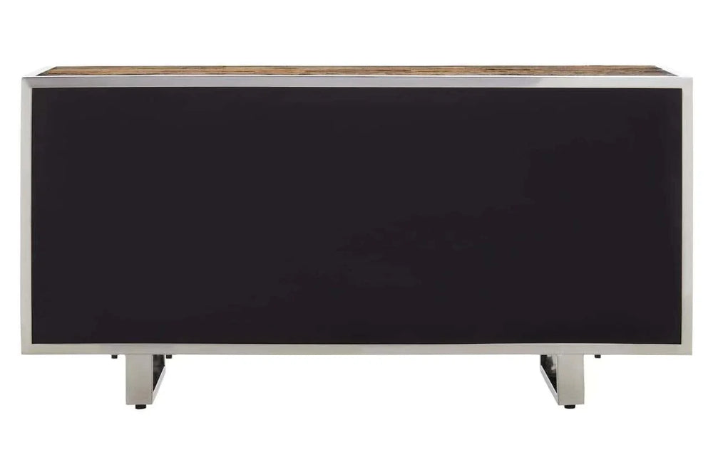 Kerala Natural Wood Sideboard with Glass Top - Stylish Home Storage Solution