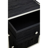 Modern Elegance Kerala Black Sideboard with Glass Top