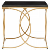 Luxury Black Marble Gold Table