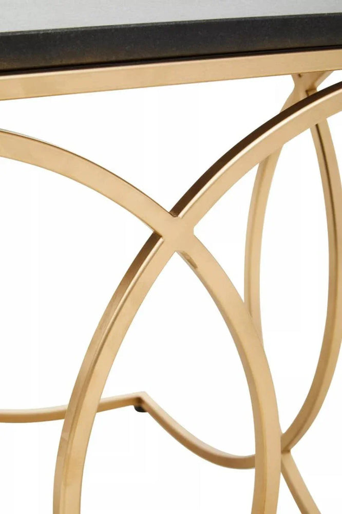 Luxury Black Marble Gold Table