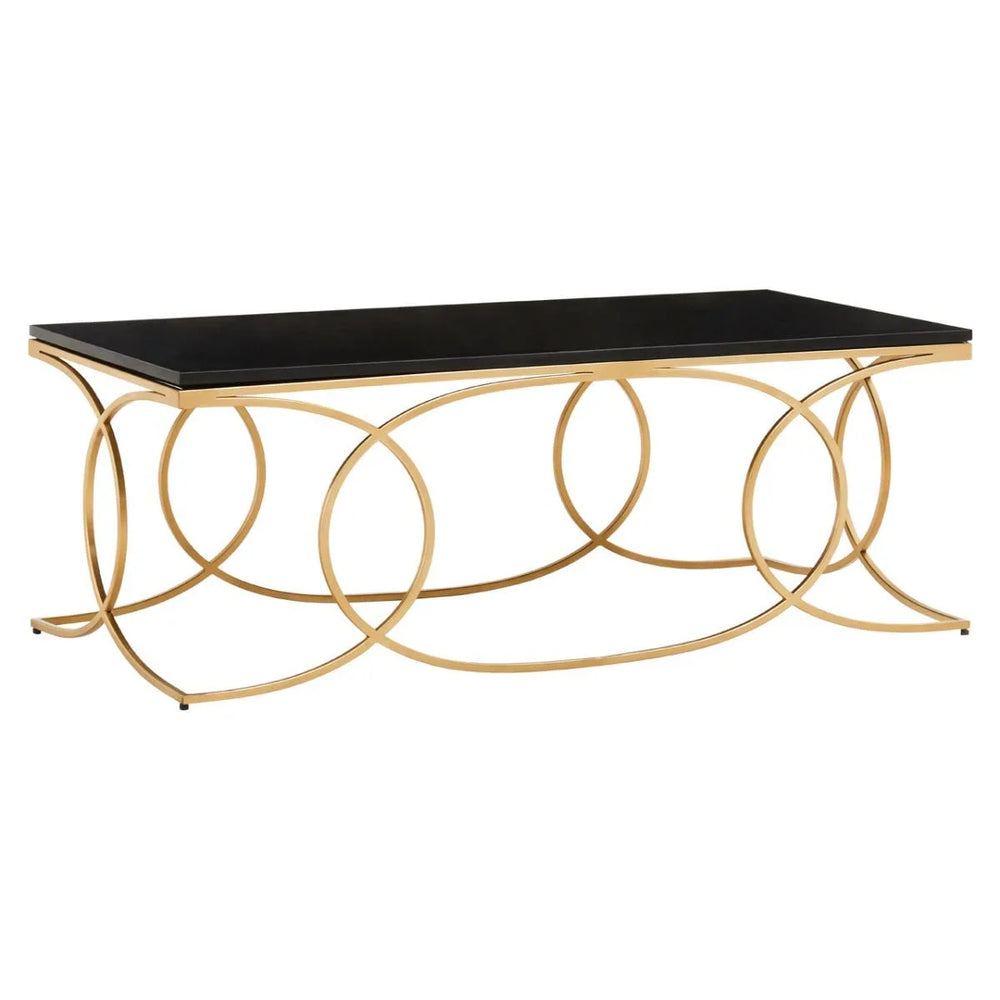 Glam Black Marble Coffee Table