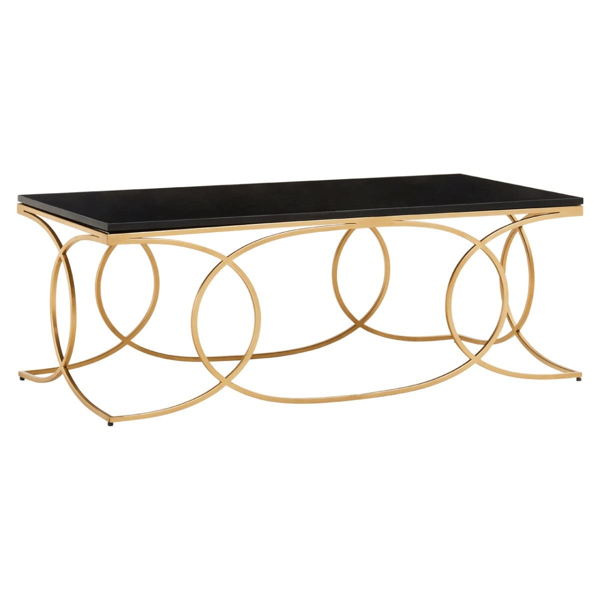 Glam Black Marble Coffee Table