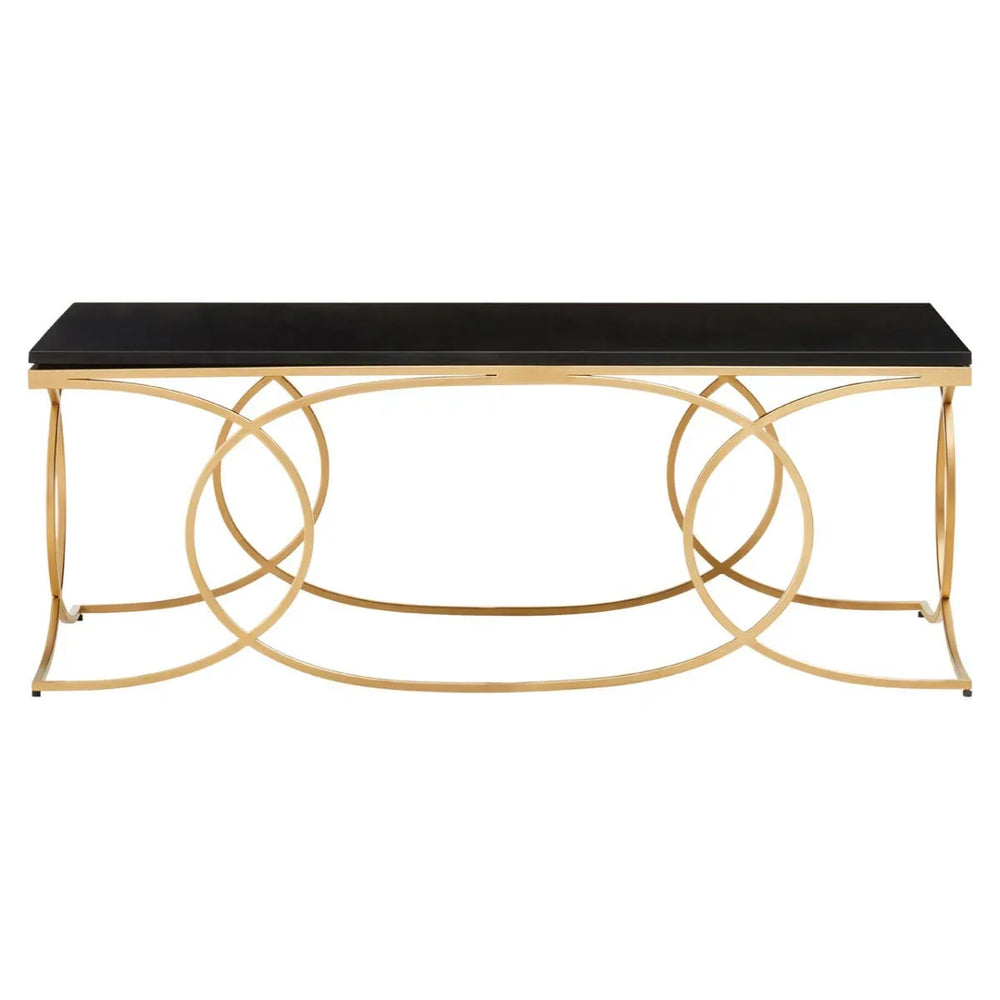 Glam Black Marble Coffee Table