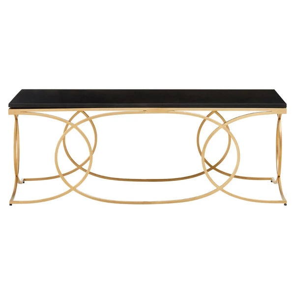 Glam Black Marble Coffee Table