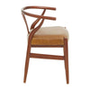 Luxe Leather Teak Stool