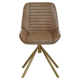 Modern Grey Leather Accent Chair