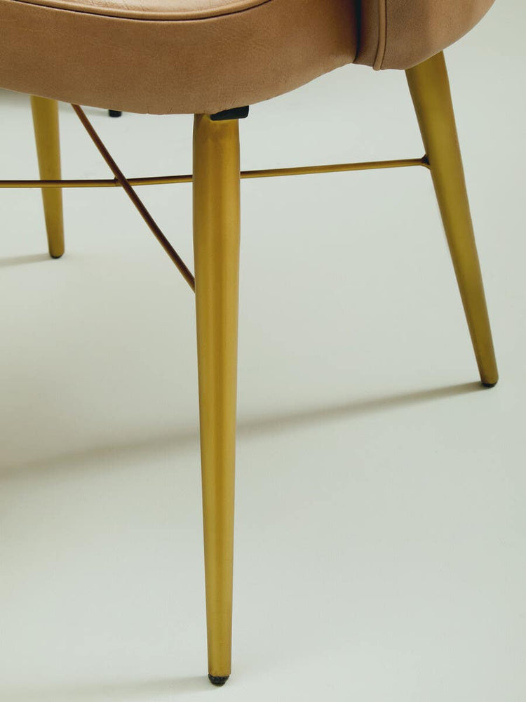 Luxe Grey Leather Lounge Chair