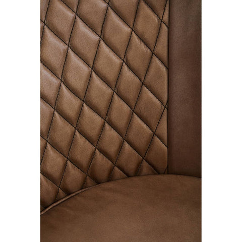 Luxe Grey Leather Lounge Chair