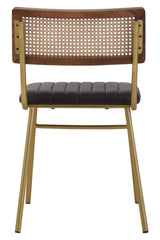 Luxe Black Leather Dining Chair
