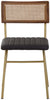 Luxe Black Leather Dining Chair
