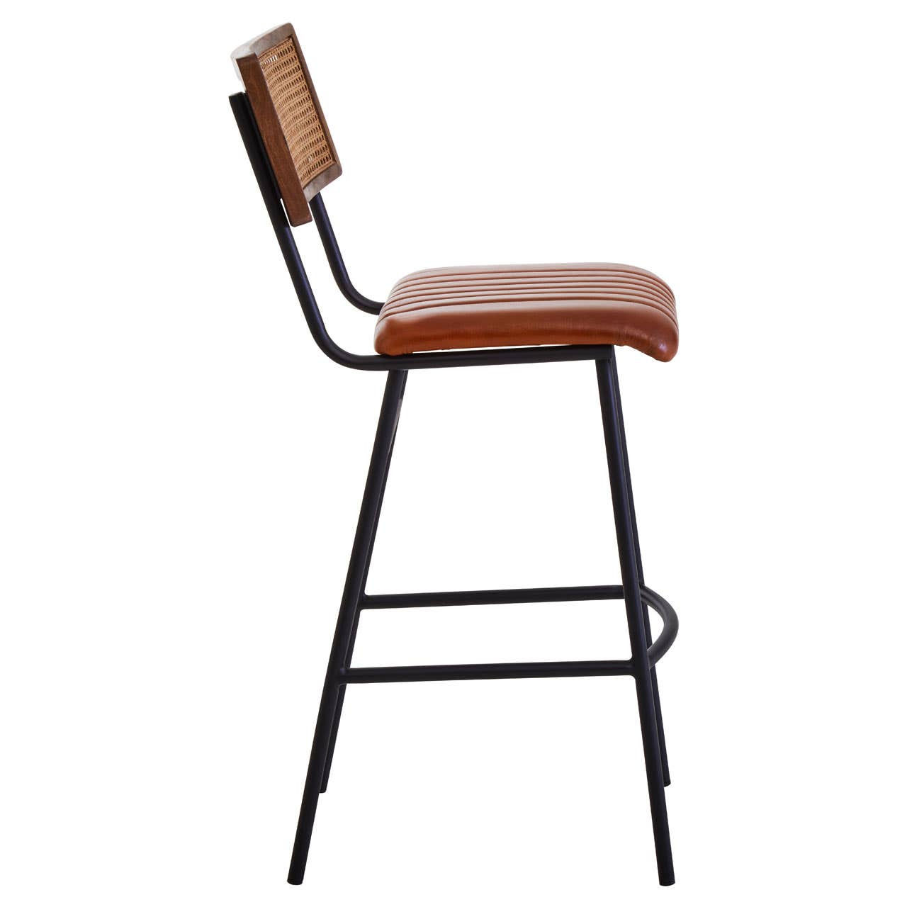 Luxe Leather Bar Chair
