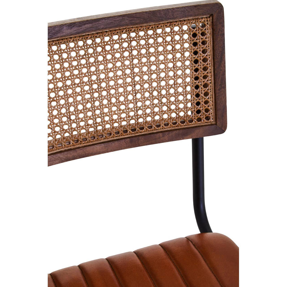 Luxe Leather Bar Chair