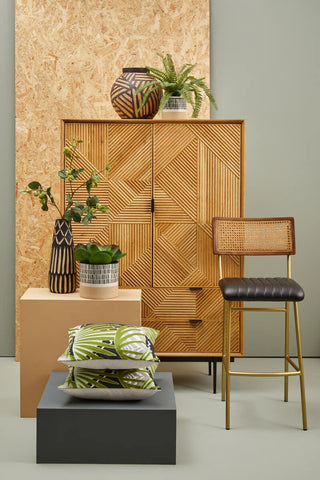 Luxe Leather Bar Chair