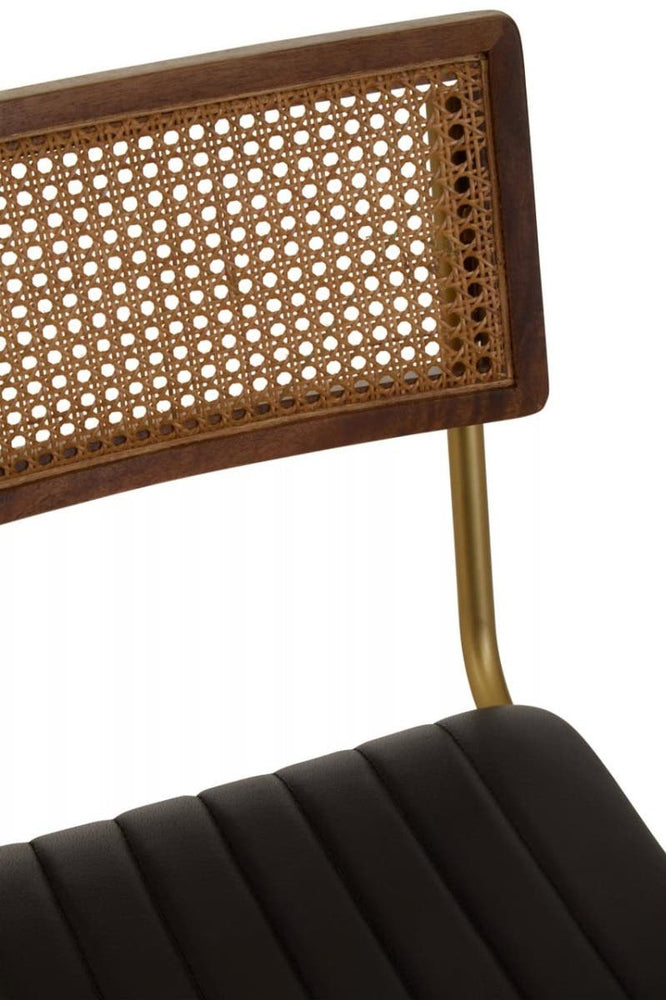 Luxe Leather Bar Chair