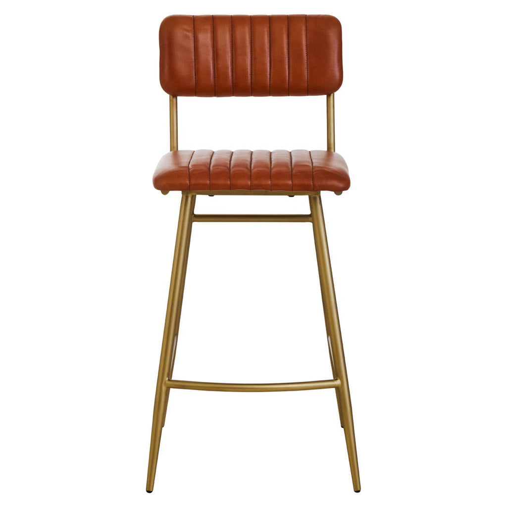 Luxe Leather Bar Chair