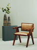 Natural Leather Modern Armchair