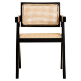 Cebu Natural Cane and Black Beech Wood Dining Chair
