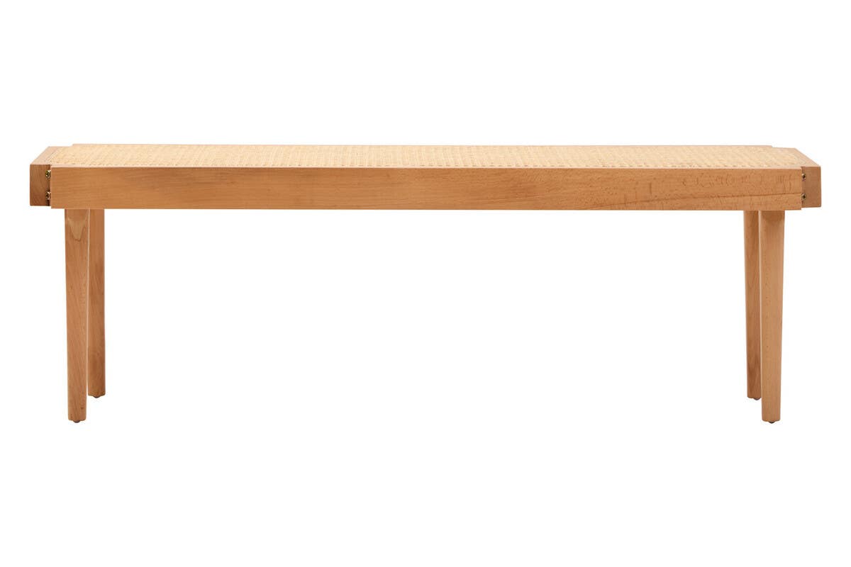 Modern Cane Wood Bench