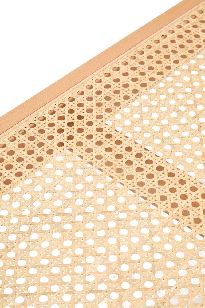 Modern Cane Wood Bench