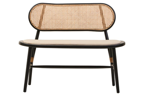 Modern Cane Wood Bench