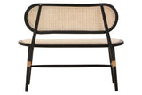 Modern Cane Wood Bench