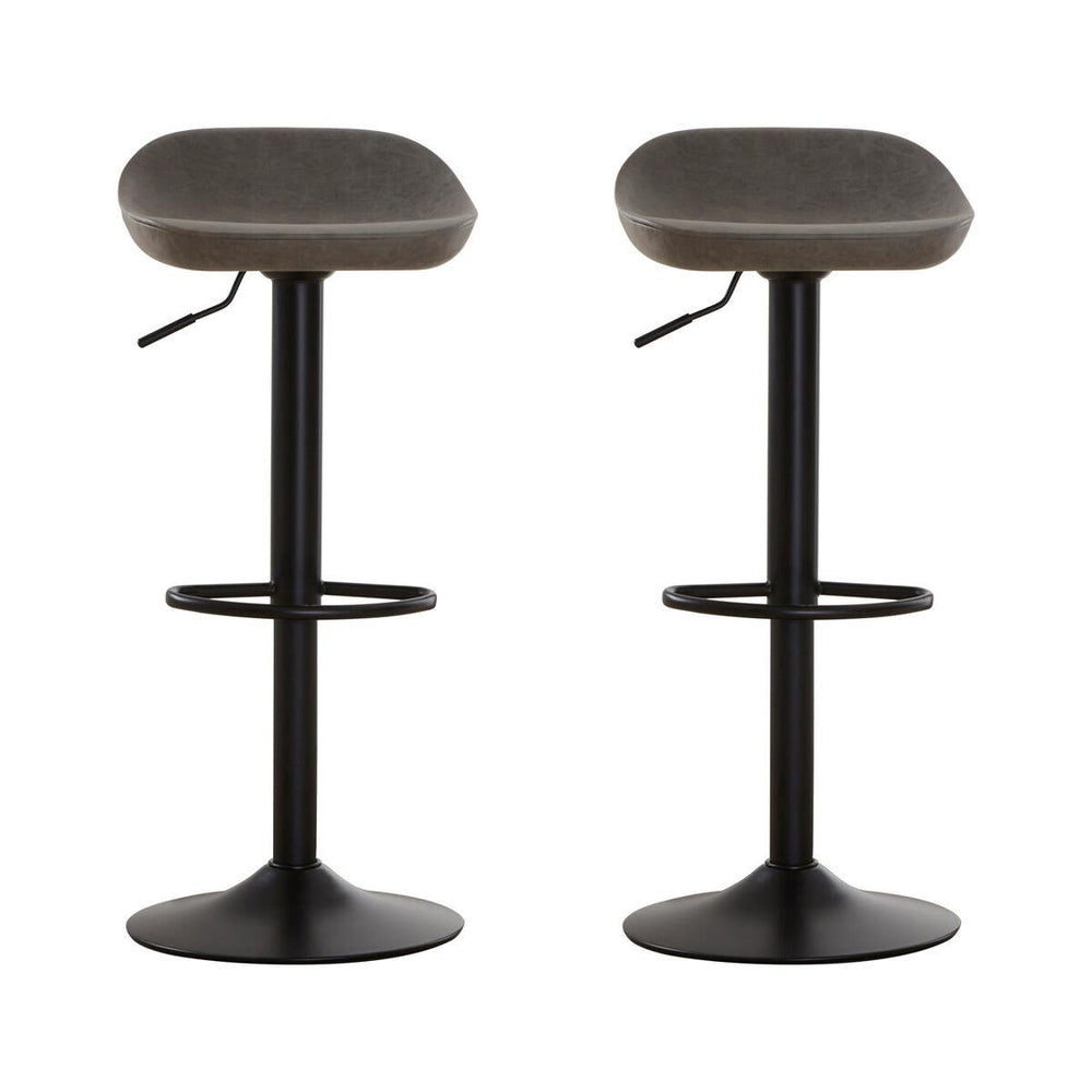 Modern Ash Leather Bar Stools