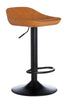 Modern Camel Leather Bar Stools