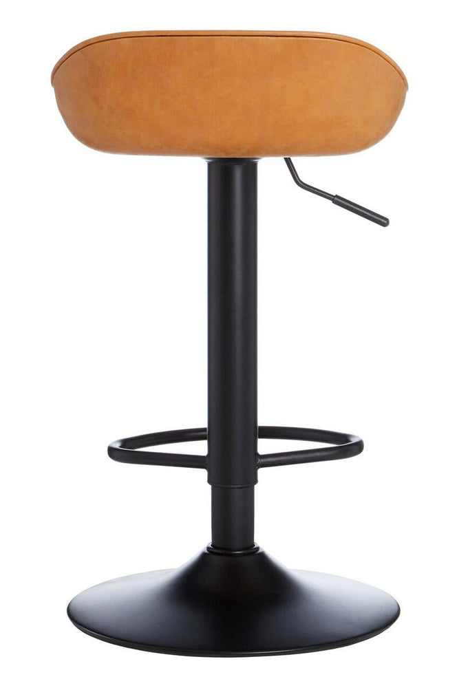 Modern Camel Leather Bar Stools