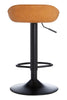 Modern Camel Leather Bar Stools