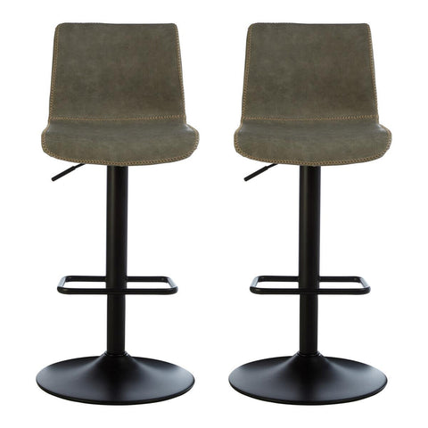 Modern Ash Leather Bar Stools