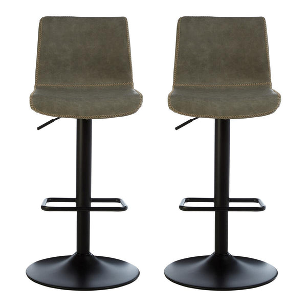 Modern Ash Leather Bar Stools