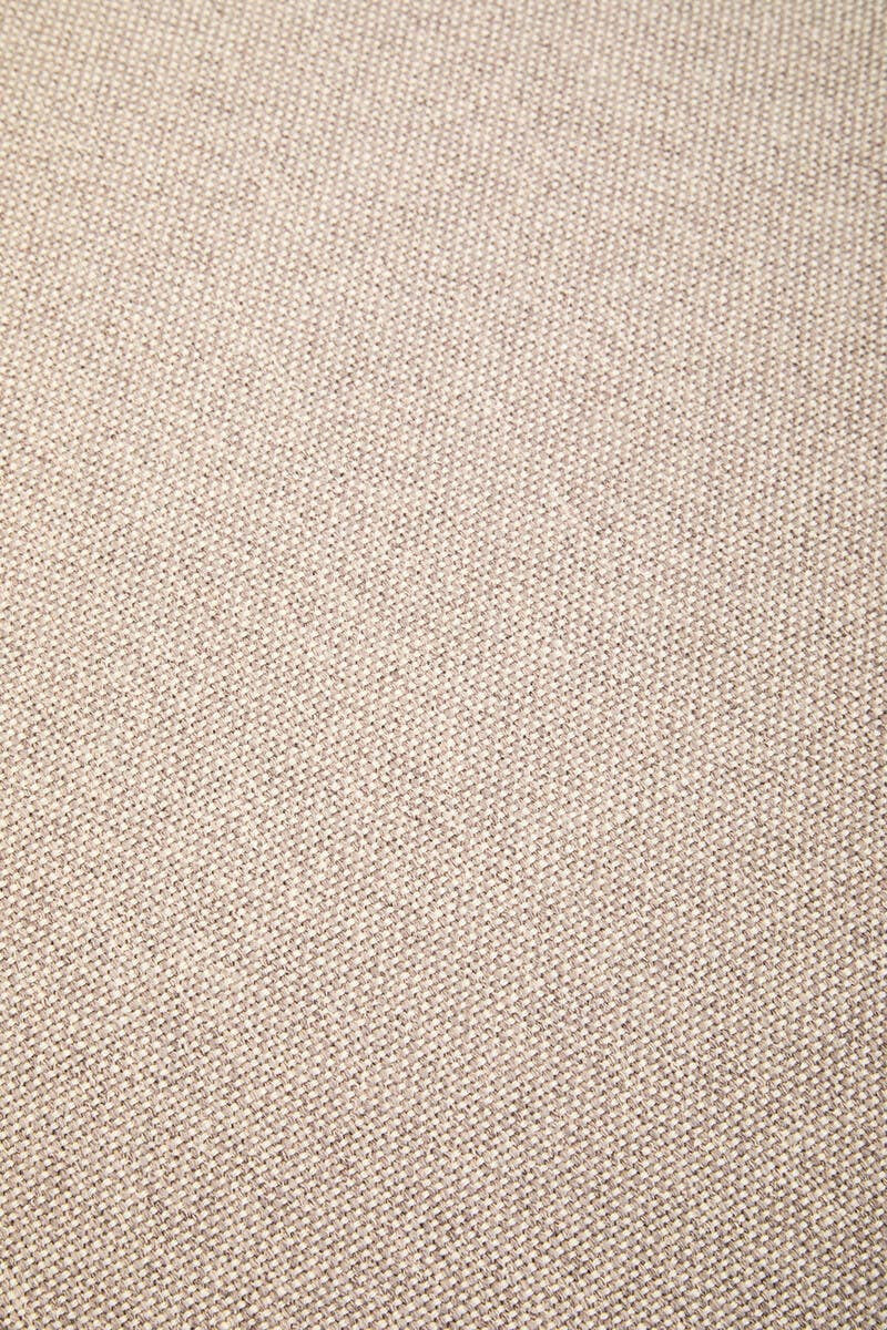 Close-up view of a textured, light beige fabric, showcasing a woven pattern suitable for a modular ottoman