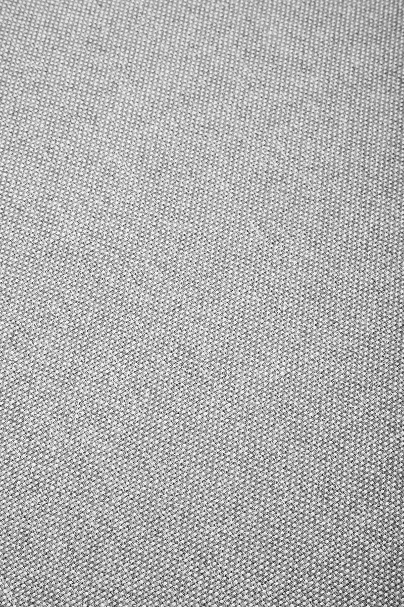 Close-up view of a textured grey fabric, showcasing a soft, woven pattern suitable for a modular ottoman