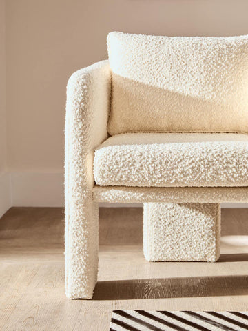 Luxe Ivory Boucle Armchair