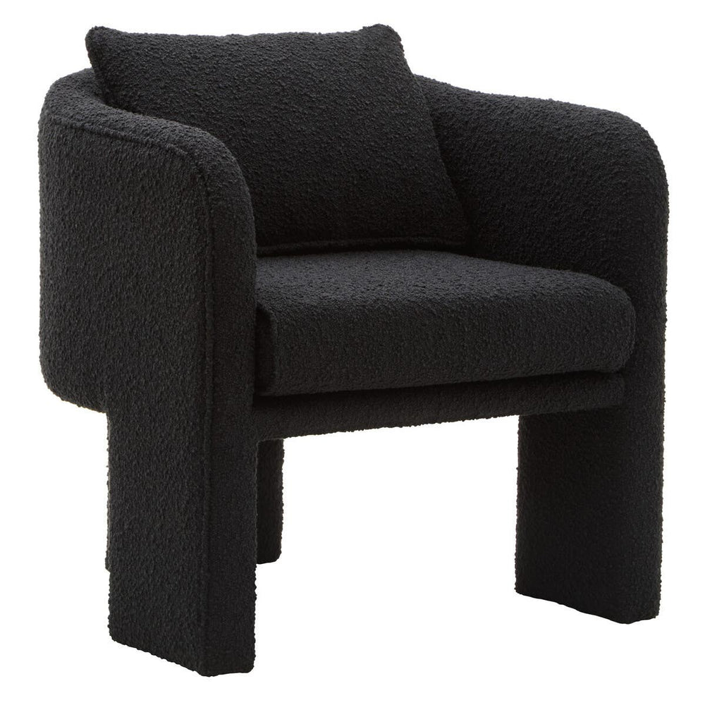 Cozy Modern Curved Armchair