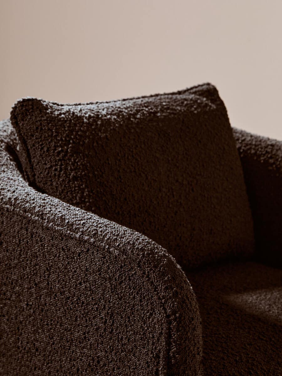 Cozy Modern Curved Armchair