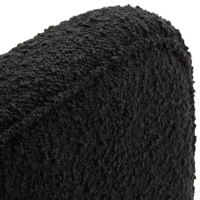 Close-up of black textured sofa backrest upholstery