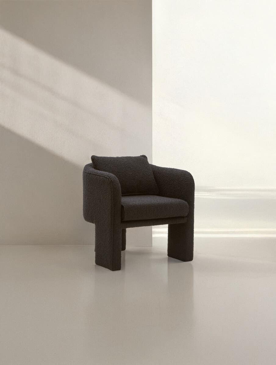 Cozy Modern Curved Armchair