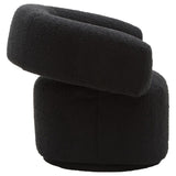 Luxe Swivel Black Armchair
