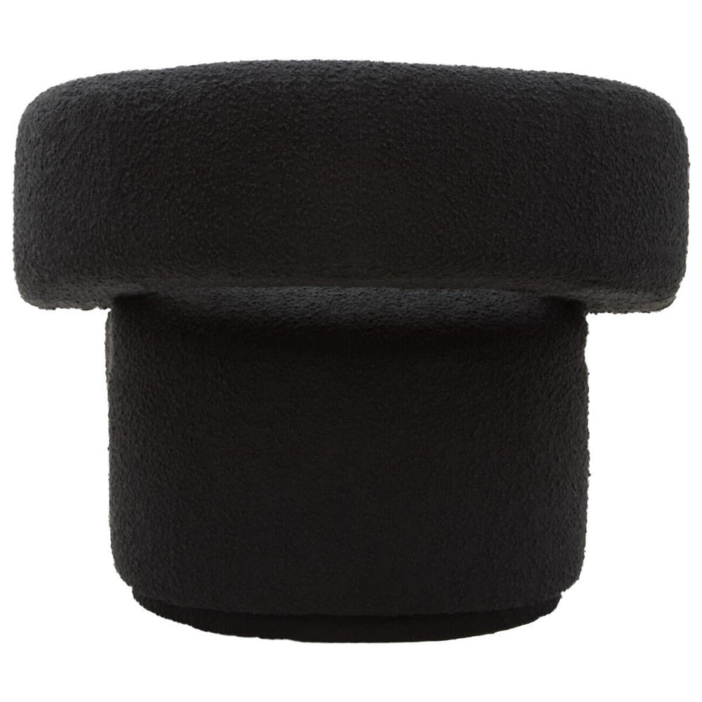 Luxe Swivel Black Armchair