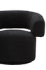 Luxe Swivel Black Armchair