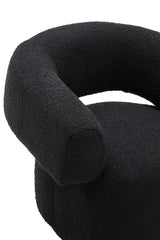 Luxe Swivel Black Armchair